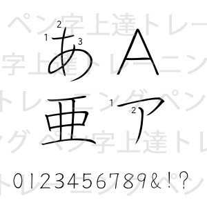 NSK白洲ペン字楷書書き順付き手本フォントDセット"